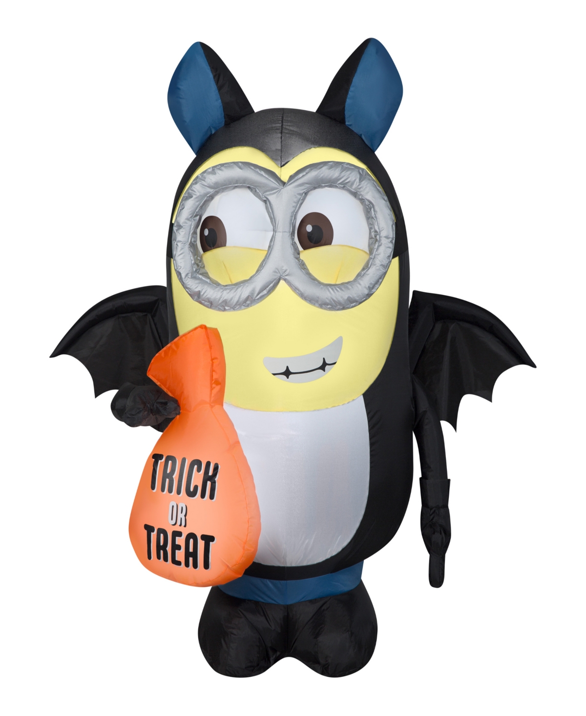 National Tree Company 42" Halloween Airblown Dave In Bat Costume, 2 White Led Lights In Black