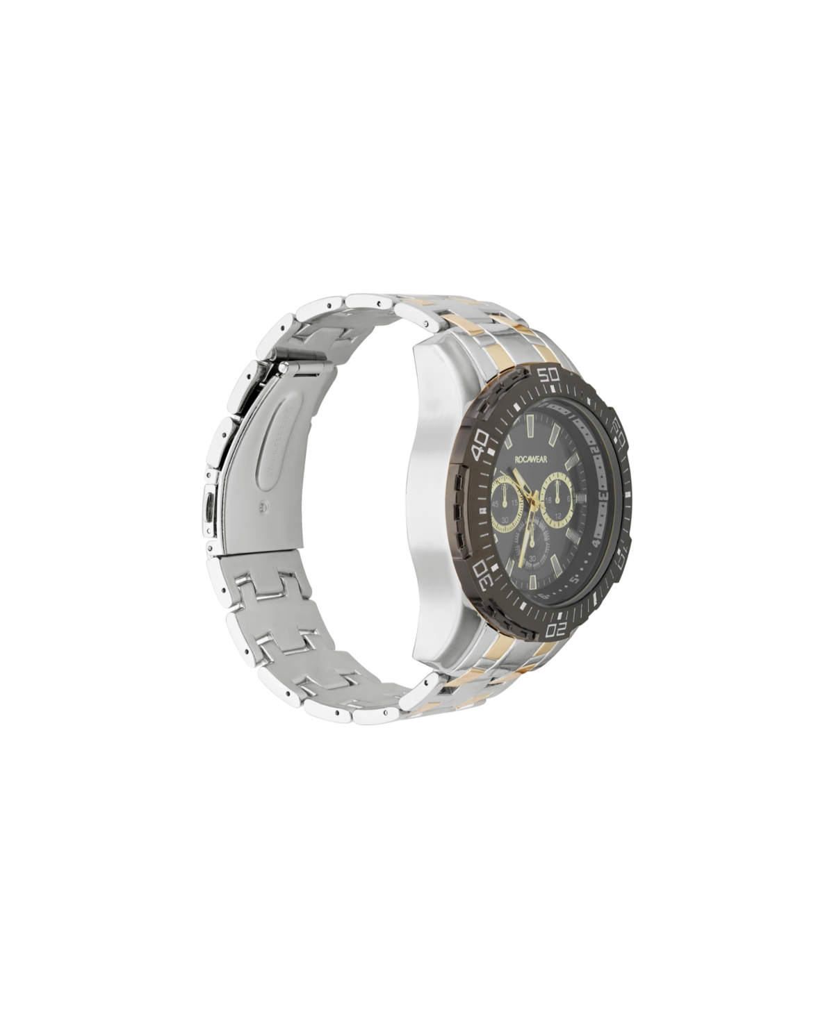 Shop Rocawear Men's Two-tone Metal Bracelet Watch 50mm In Silver-tone Sunray,two-tone