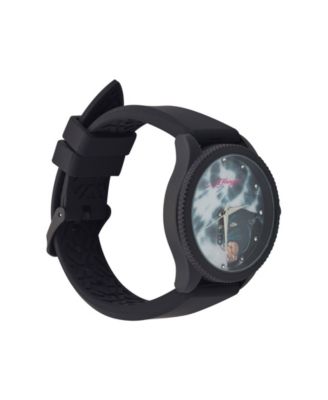 Women's Quartz Matte Black Silicone Strap Analog Watch 38mm