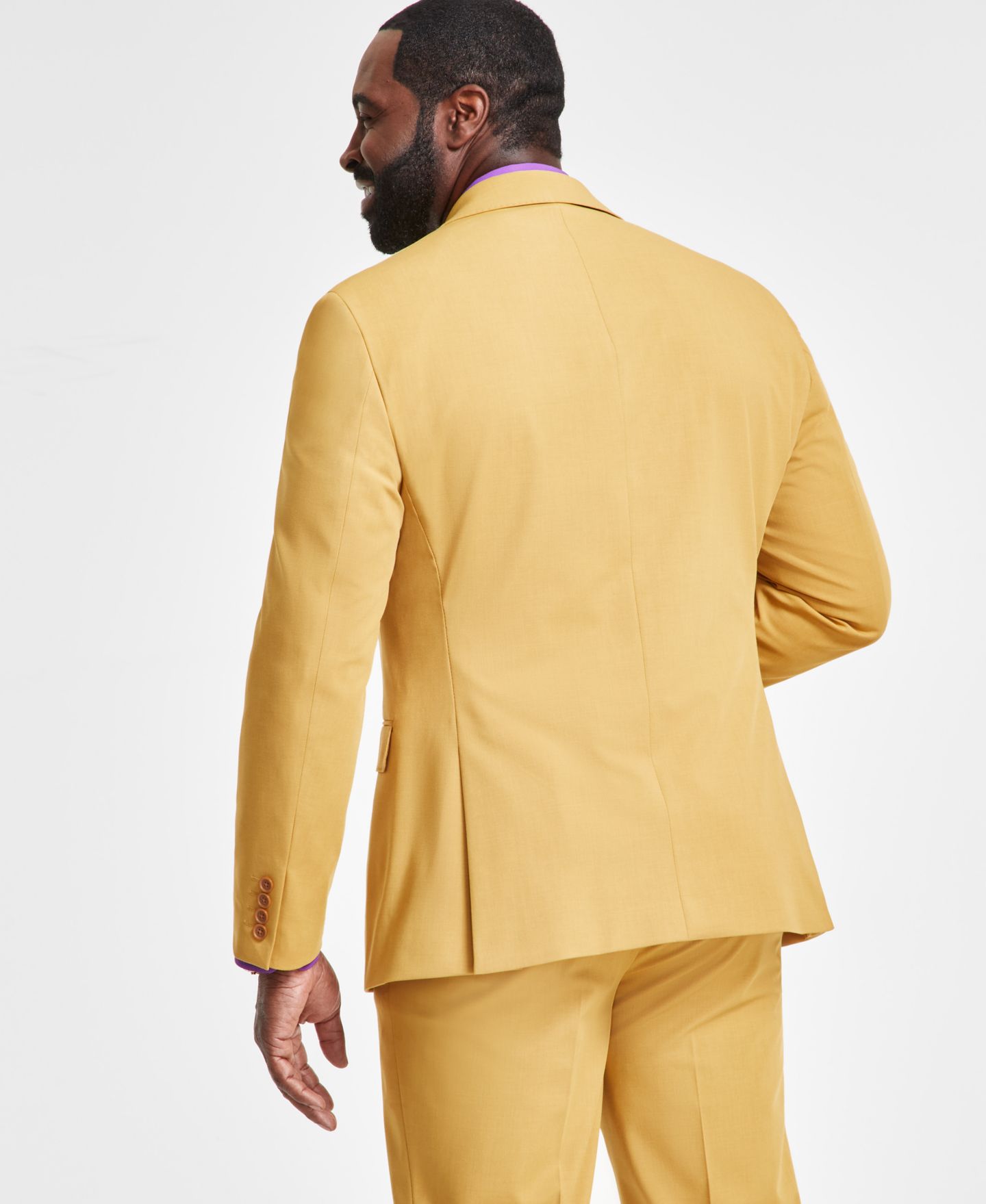 Мужская куртка Tayion Collection Classic-Fit Solid Suit Separate Jacket - Macy's, цвет: Золотой — фото 2