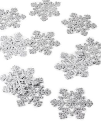 Holiday Lane Northern Holiday Silver-Tone Snowflakes, Set of 10