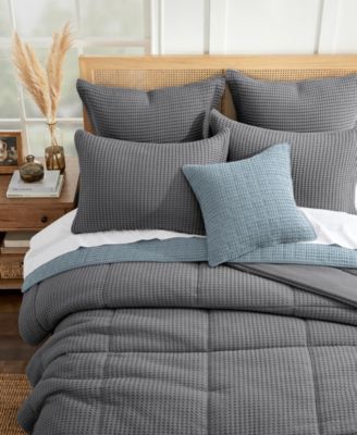 Home Mills Waffle Textured 3-Pc. Comforter Set, Full/Queen