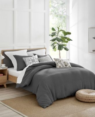 Mills Waffle Textured 2-Pc. Duvet Cover Set, Twin/Twin XL