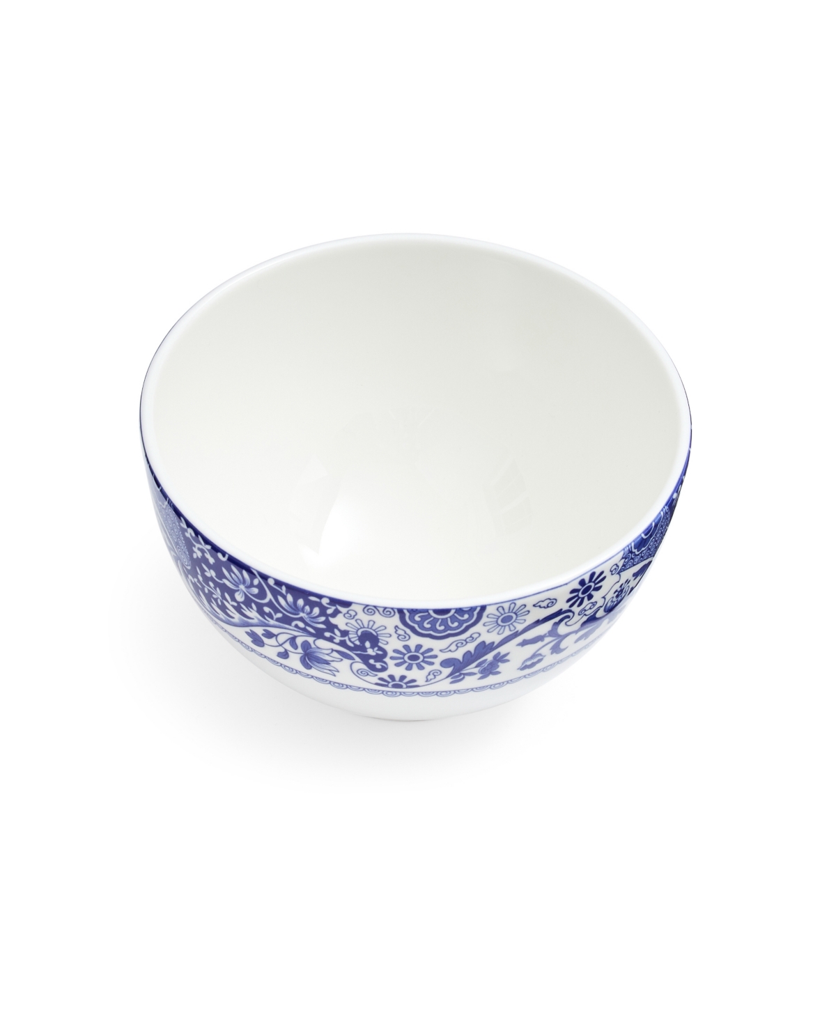 Spode Blue Italian Brocato 6" Rice Bowls, Set Of 4 In Blue