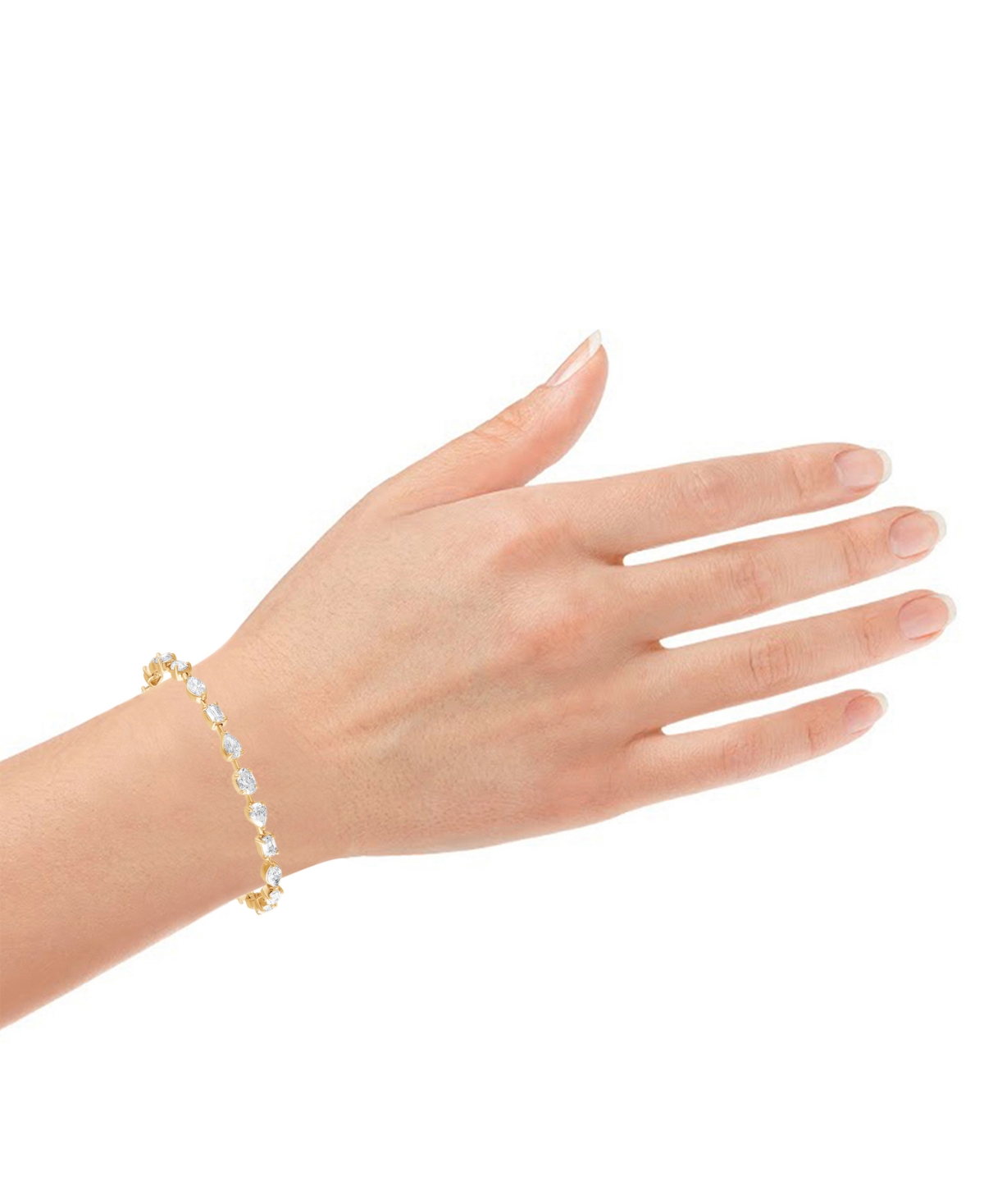 Badgley Mischka Lab Grown Diamond Multi-Cut Tennis Bracelet (9 ct. t.w.) in 14k White, Yellow or Rose Gold