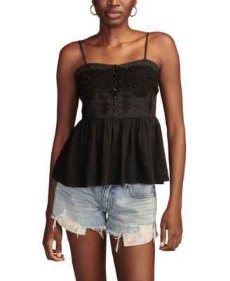 Lucky Brand - Women's Embroidered Henley Tank Top