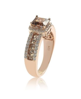 Suzy Levian Sterling Silver Cubic Zirconia Center Stone Ring