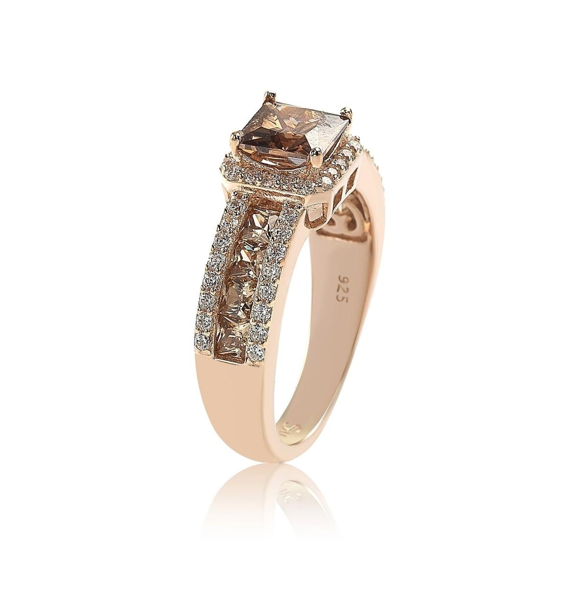 Suzy Levian Sterling Silver Cubic Zirconia Center Stone Ring
