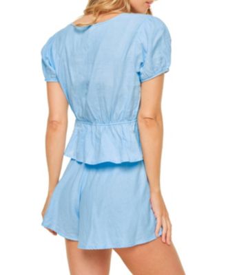 Women's Elisabetta Pajama Blouse And Shorts Set