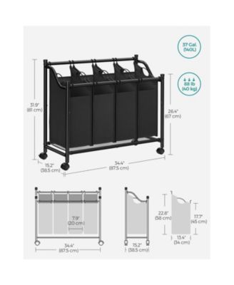 Rolling Laundry Sorter with Removable Bags