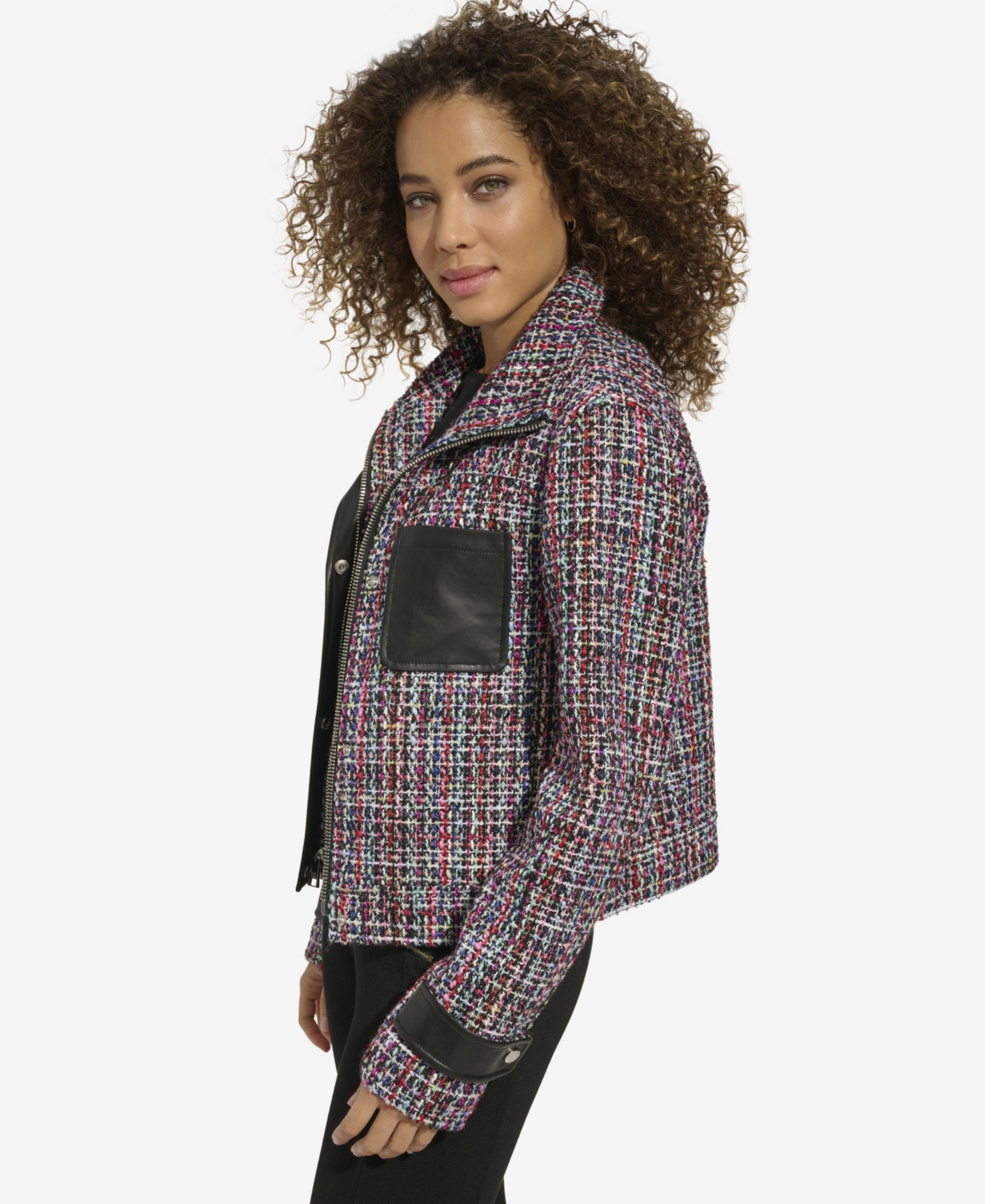 Karl Lagerfeld Women's Short Tweed Jacket