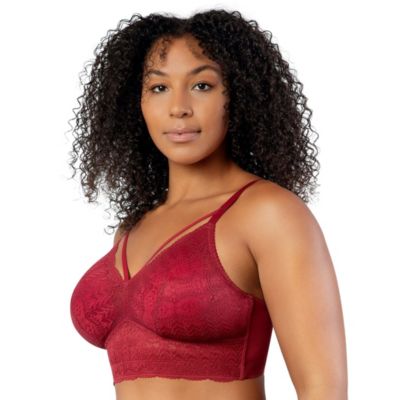 Women's Mia Wire-Free Padded Lace Bralette, Rio Red, 38B