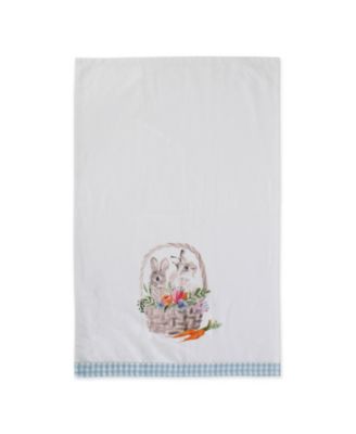Easter Basics Collection Springtime Kitchen Essentials, Dishtowel Set, Floral Bunny, 3 Piece