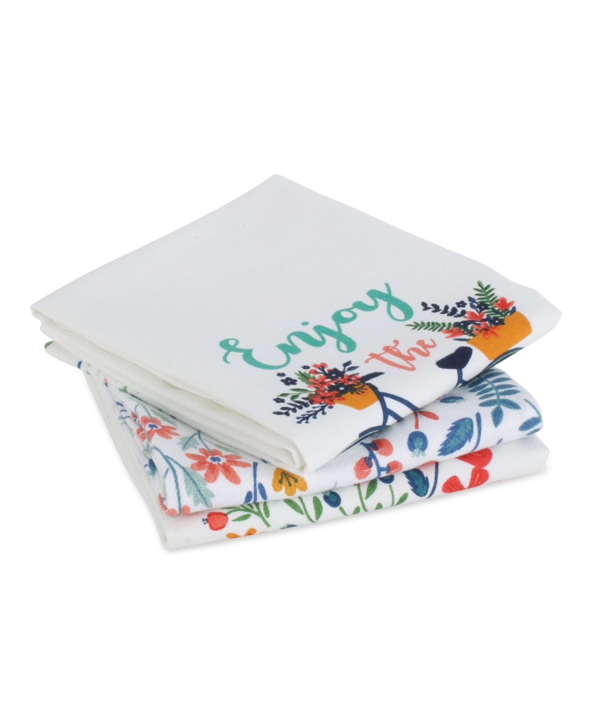 Design Imports Kitchen Gift Set Collection, Pot Holder 3 Dish Towels, Enjoy The Ride, 4 Piece In Enjoy The Ride