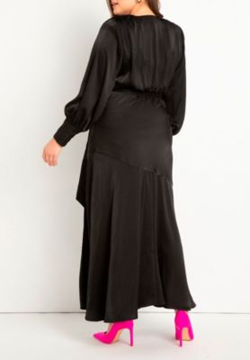 Women's Plus Size Satin Maxi Dress