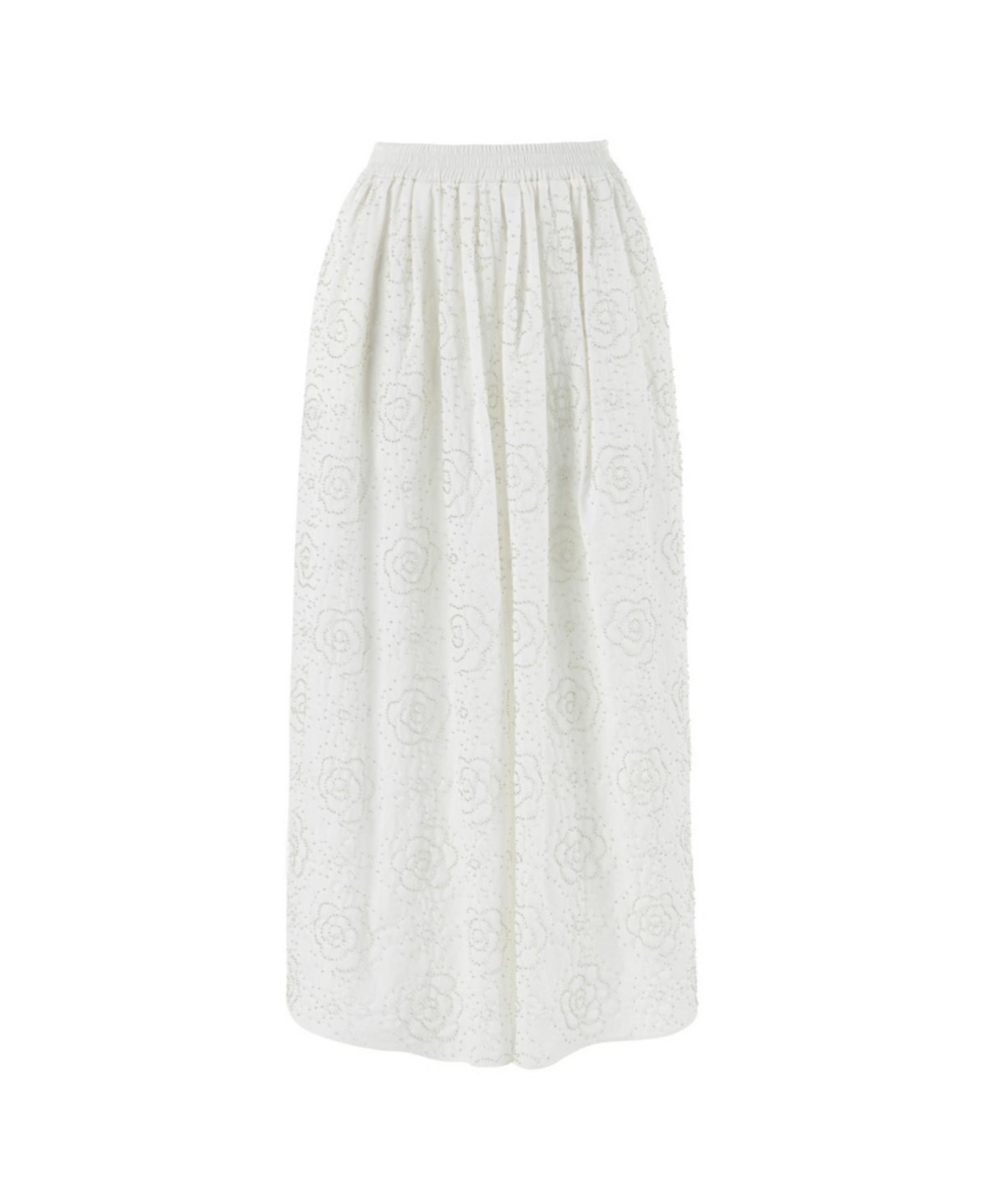 Nocturne Women's Long Skirt with Stone Embroidery
