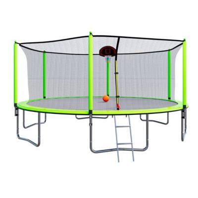 Streamdale 15ft Trampoline with Hoop, Ladder, and Enclosure