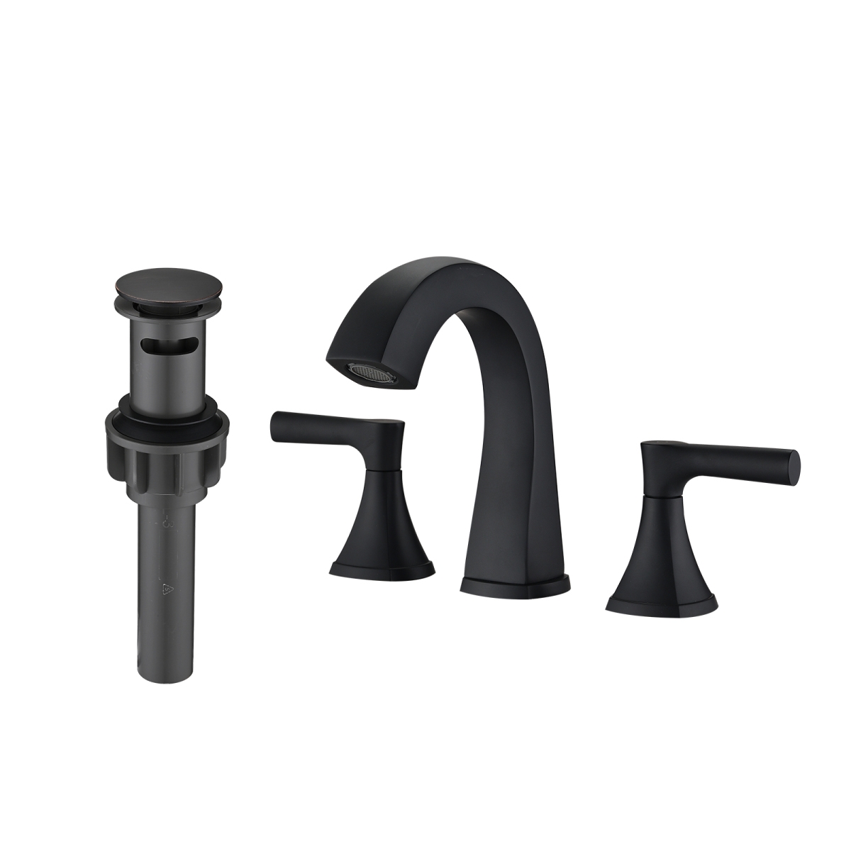 Streamdale Furniture Widespread Bathroom Sink Faucets Two Handle 3 Hole Vanity Bath Faucet With Drain Assembly