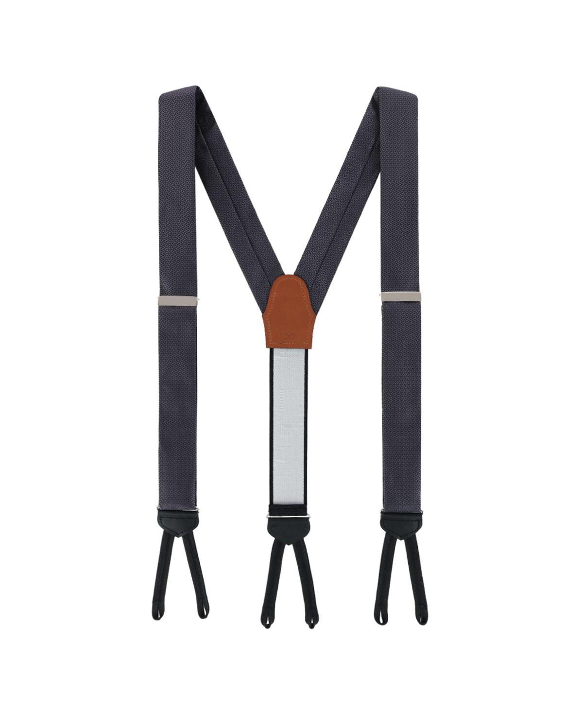 Men's The Monte Bello Interlocked Silk Formal Suspenders - Graphite