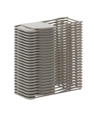 Set Of 10  650 Llb Weight Capacity  Plastic Stackable Folding Plastic Chairs