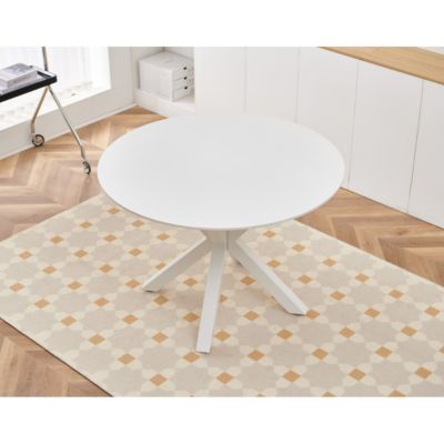 Mid-Century Dining Table for 4-6 people with Round MDF Top