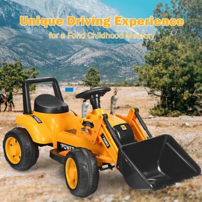 Kids Ride On Excavator Digger 6V Battery Powered Tractor