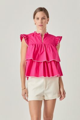 Women's SLEEVELESS TIERED TOP