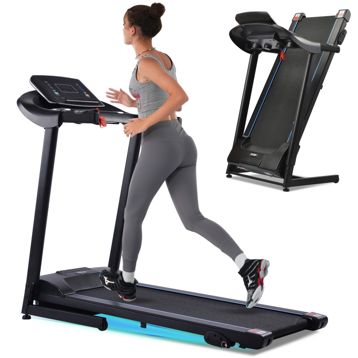 Streamdale Furniture Electric Motorized Treadmill With Audio Speakers, Max. 10 Mph And Incline For Home Gym