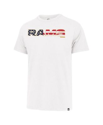 47 Men's White Los Angeles Rams Flag Script Franklin T-Shirt