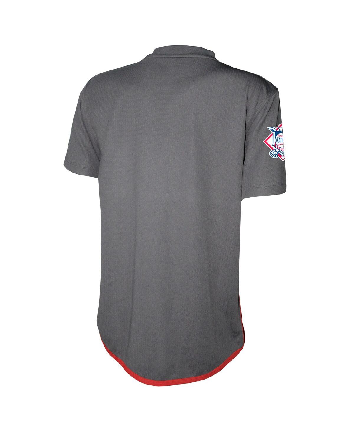 Stitches YouthAtlanta Braves Team V-Neck Jersey - Charcoal, Red