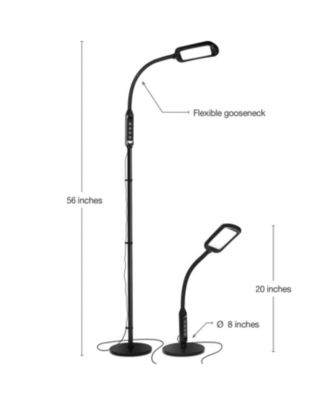 Litespan 56" LED 2-in-1 Gooseneck Adjustable Floor or Desk Lamp