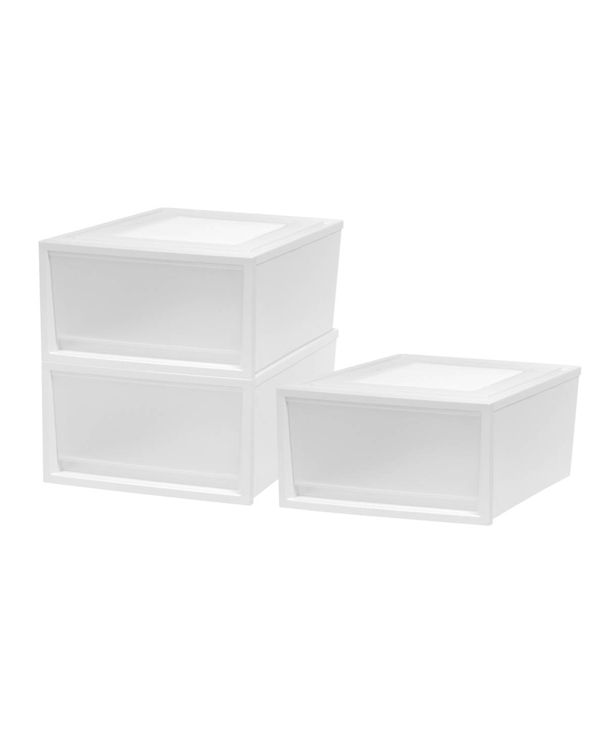 Box Chest Drawer, White, 3 Pack - White