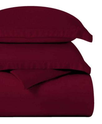 400-TC Egyptian Cotton Solid Luxury Duvet Cover Set, Full/Queen