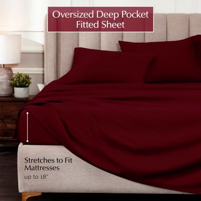 1000-Thread Count Egyptian Cotton Deep Pocket 4-Pc. Sheet Set,Queen Size