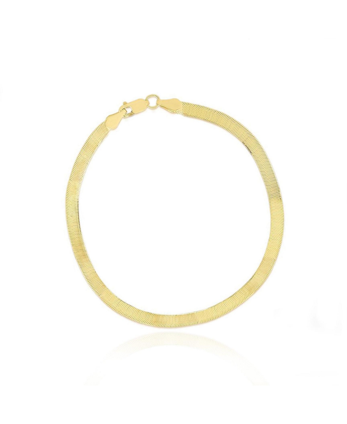 Large Herringbone Bracelet - Gold