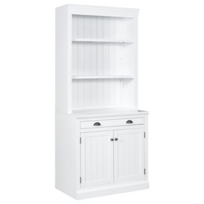 83.4"Tall Bookshelf Suite, Modern Bookcase Suite with LED Lighting