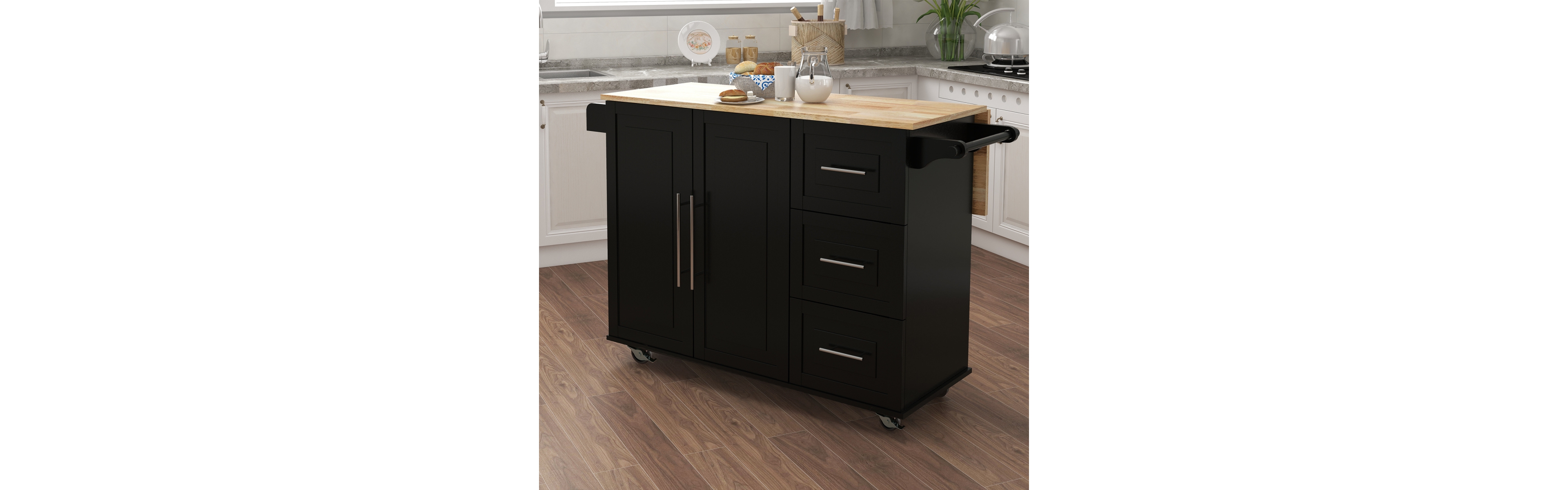 Streamdale Multifunctional Kitchen Island with Ample Storage