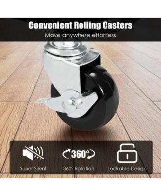 3-Tier Utility Cart Storage Rolling Cart with Casters