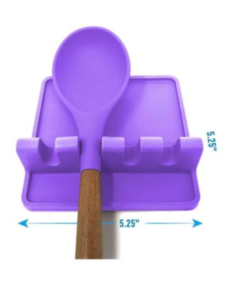 Silicone Utensil Rest with Drip Pad for Multiple Utensils