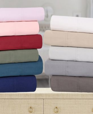 300-TC Crisp Cotton Percale Deep Pocket Sheet Set, California King