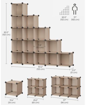 Modular 16-Cube Storage Organizer for Wardrobe, Closet, or Bedroom Use