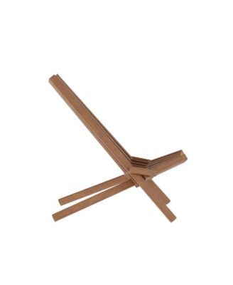 Dubois Indoor/Outdoor Solid Acacia Wood Low Profile Lounge Folding Chair For Use With Backyard, Patio, Sunroom, Porch, Garden