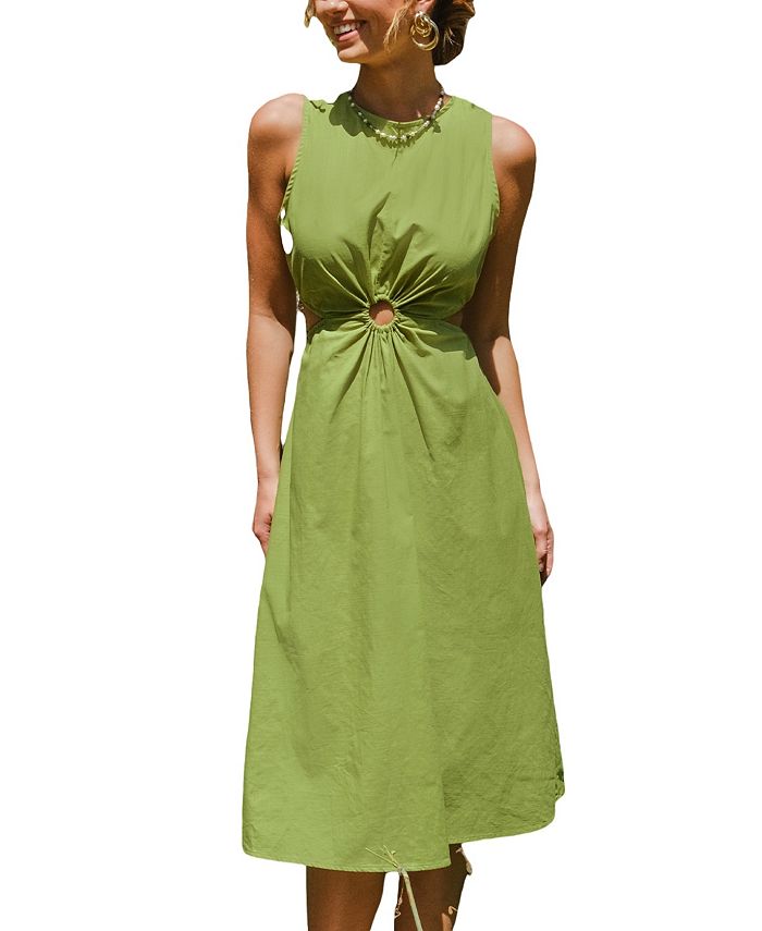 Robe BCBG Max Azria Dark Lime Sans Manches - Taille 10 Neuve Avec étiquette