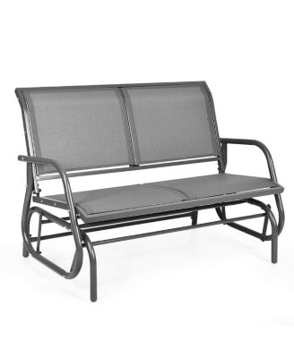 SUGIFT Swing Glider Chair 48 Inch Loveseat Rocker Lounge Backyard