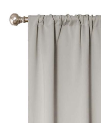 Solid Classic Modern Wrinkle Resistant Room Darkening 2-Piece Curtain Set with Rod Pocket, 26"X84"