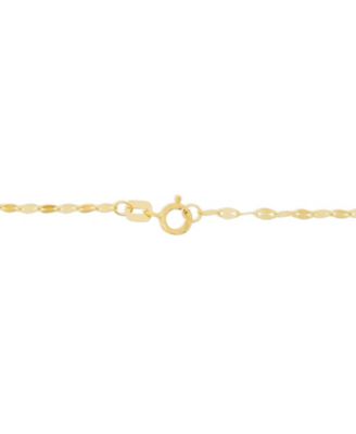 Shimmer Heart Station Necklace 14K Gold