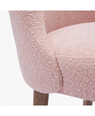 Mid-Century Modern Upholstered Boucle Dining Chair