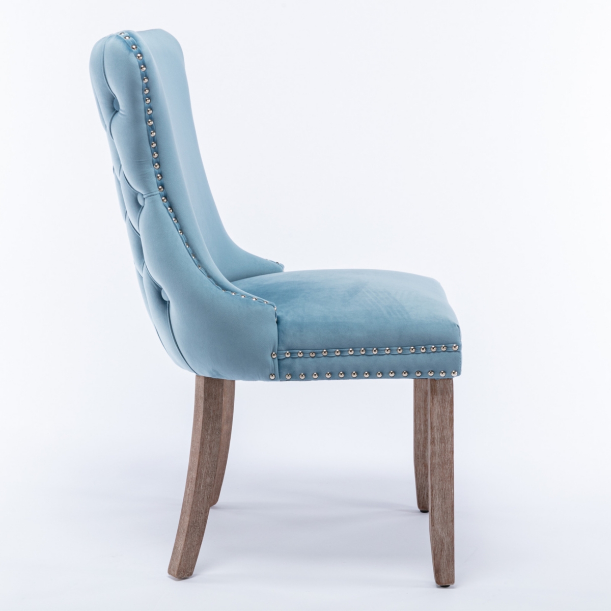 Simplie Fun Set of 2 Light Blue Wingback Dining Chairs