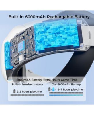 Meta Quest 3 Head Strap w/ 6000mAh Battery- 4Hr time- Comfort /Adjust