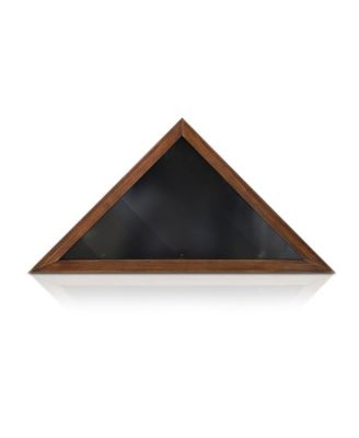 Rustic Flag Case - Solid Wood Military Flag Display Case For 9.5 X 5 American Veteran Burial Flag, Wall Mounted Burial Flag Frame